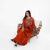 دراعة فخمة بتطريز يدوي بالبريسم - tahaniboutique