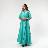 دراعه مشغولة يدوياً مع كسرات مخفيه بطريقه كلاسيكيه - tahaniboutique