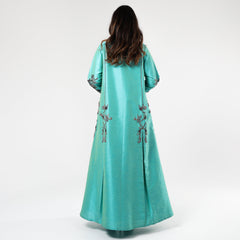 دراعه مشغولة يدوياً مع كسرات مخفيه بطريقه كلاسيكيه - tahaniboutique