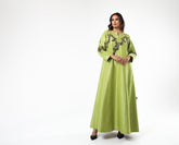 دراعه ملونة مشغولة يدوياً بالريسم والخرز و اللولو - tahaniboutique