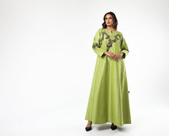 دراعه ملونة مشغولة يدوياً بالريسم والخرز و اللولو - tahaniboutique