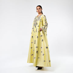 دراعه راقية مشغولة يدوياً بالريسم والخرز و اللولو - tahaniboutique