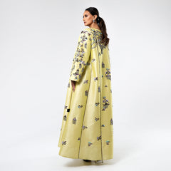 دراعه راقية مشغولة يدوياً بالريسم والخرز و اللولو - tahaniboutique