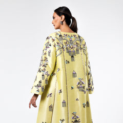 دراعه راقية مشغولة يدوياً بالريسم والخرز و اللولو - tahaniboutique