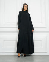 عباية سادة دبل كلوش من قماش شبيه بندى خاص بشركة تهاني بوتيك - tahaniboutique