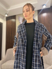 Ready-made - soft wool jacket, double stitching