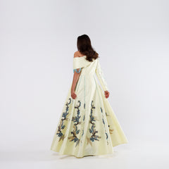 Hand-woven dress with Japanese threads, sequins and beads