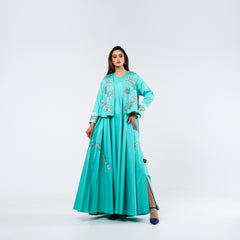 Practical dress embroidered with rissam threads