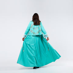 Practical dress embroidered with rissam threads