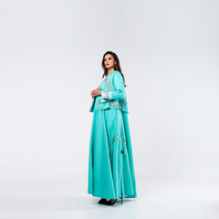 Practical dress embroidered with rissam threads