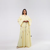 Embroidered armband with hand embroidery, sequins and motifs