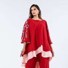 A very elegant suit, distinguished by its luxurious handwork.