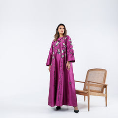 A very elegant dress, distinguished by its luxurious handwork, sequins, embroidery, and motifs.