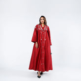 A very elegant and luxurious thobe, distinguished by handcrafted sequin and crochet work.