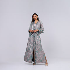 A piece of art handcrafted with woven threads, sequins and Japanese beads.