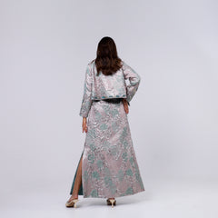 A piece of art handcrafted with woven threads, sequins and Japanese beads.