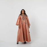 دراعة فاخرة مشغولة يدوياً بالريسم والخرز | شانتون إيطالي عالي الجودة - tahaniboutique