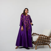 دراعة كويتية فاخرة جداً - بتطريز الريسم | قماش شانتون إيطالي - tahaniboutique