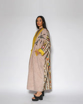 بشت نسائي شتوي من الصوف -لون مارون بشغل يدوي - tahaniboutique