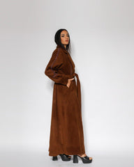 جاكيت شتوي نسائي بني جوخ فاخر - بشغل شك يدوي - tahaniboutique