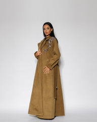 جاكيت نسائي شتوي من الجوخ - خياطة دبل وشك يدوي - tahaniboutique