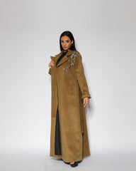 جاكيت نسائي شتوي من الجوخ - خياطة دبل وشك يدوي - tahaniboutique