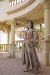 فستان فخم راقي مشغول يدوي - tahaniboutique