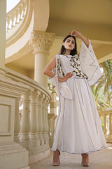 فستان سهرة مشغول يدويا - tahaniboutique