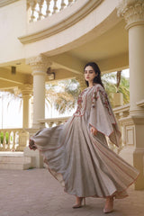 فستان فخم راقي مشغول يدوي - tahaniboutique