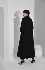 جاكيت صوف ناعم أسود اللون - tahaniboutique