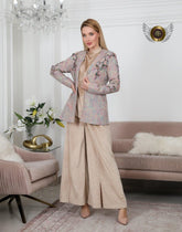 أطقم نسائية فخمة - طقم مخمل ثلاث قطع للمناسبات - tahaniboutique