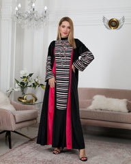 دراعة عملية مخمل ياباني - tahaniboutique