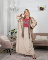 دراعة مخمل مع صوف شانيل - tahaniboutique