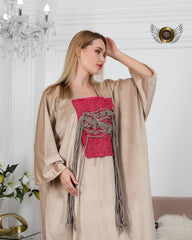 دراعة مخمل مع صوف شانيل - tahaniboutique