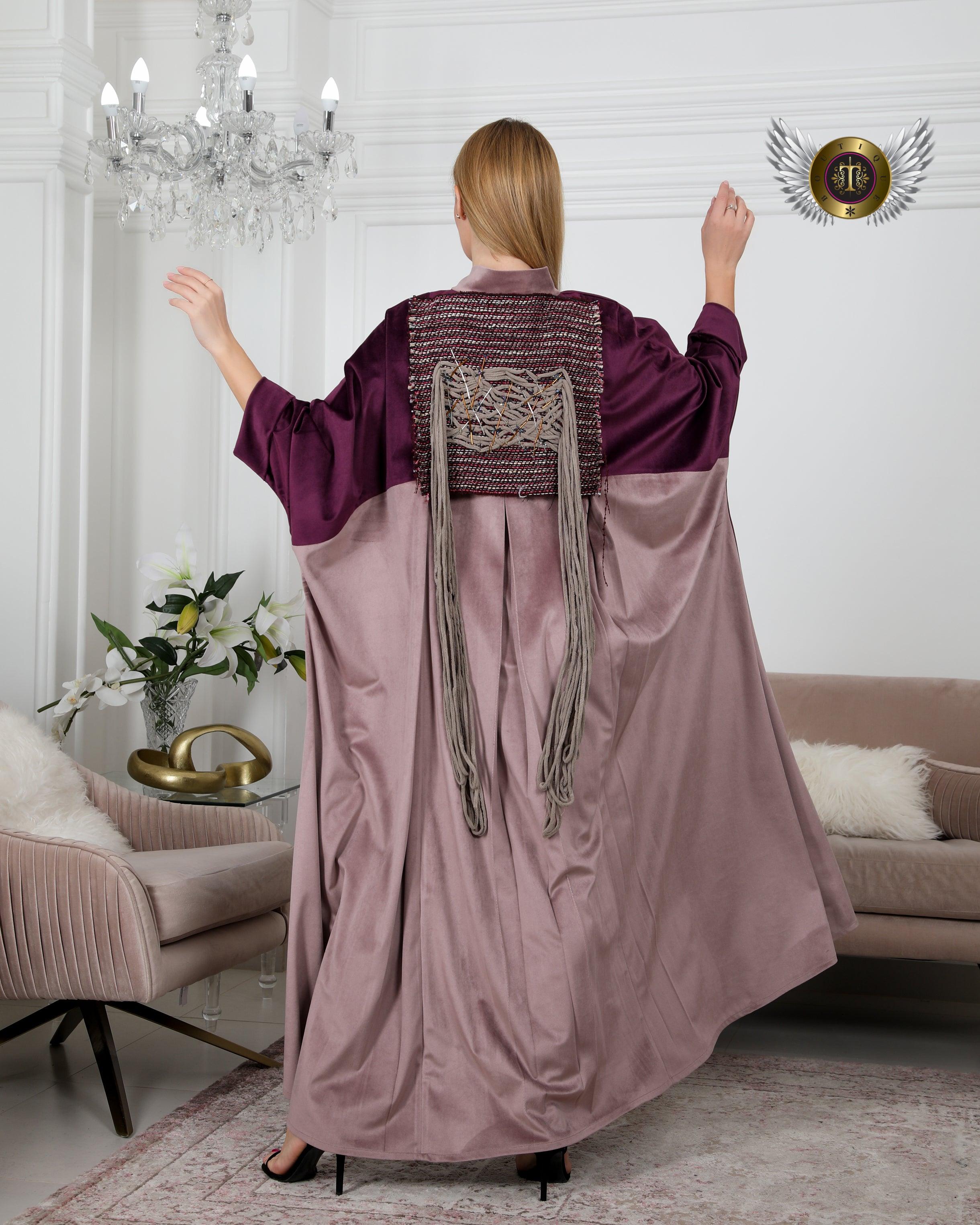 دراعة مخمل ياباني صوف - tahaniboutique