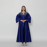 دراعة دبل كلوش فخمة - مشغولة يدوياً بالكامل | قماش شانتون - tahaniboutique