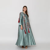 دراعة تربل كلوش بقصة فاخرة - تطريز يدوي وكراكيش | شانتون لجميع الفصول - tahaniboutique