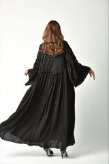 عباية رسمية دانتيل ونمنم - tahaniboutique