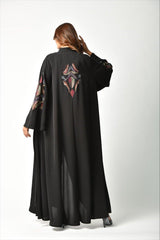 عباية بليزر بتطريز ملون من تهاني بوتيك - tahaniboutique