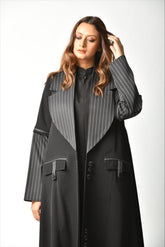 عباية بليزر بتقليم أمامي من تهاني بوتيك - tahaniboutique