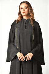 عباية محبوكة بلون زيتي - tahaniboutique