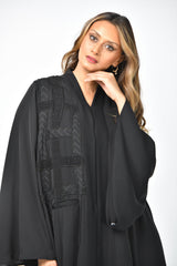 عباية رسمية سادة دبل كلوش من تهاني بوتيك - tahaniboutique