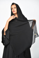 عباية رسمية سادة دبل كلوش من تهاني بوتيك - tahaniboutique