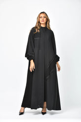 عباية تربل كلوش سادة من تهاني بوتيك - tahaniboutique