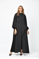 عباية تربل كلوش سادة من تهاني بوتيك - tahaniboutique