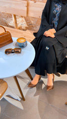 عباية مناسبات تطريز يدوي - tahaniboutique