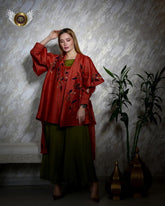 طقم نسائي فخم جيمسوت مع جاكيت - tahaniboutique