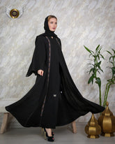 عباية طبقات مشكوكة يدويا - tahaniboutique