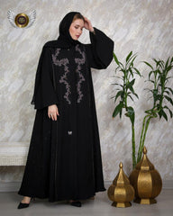 عباية السعادة مشكوكة يدويا - tahaniboutique