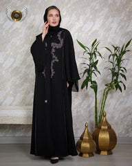 عباية السعادة مشكوكة يدويا - tahaniboutique